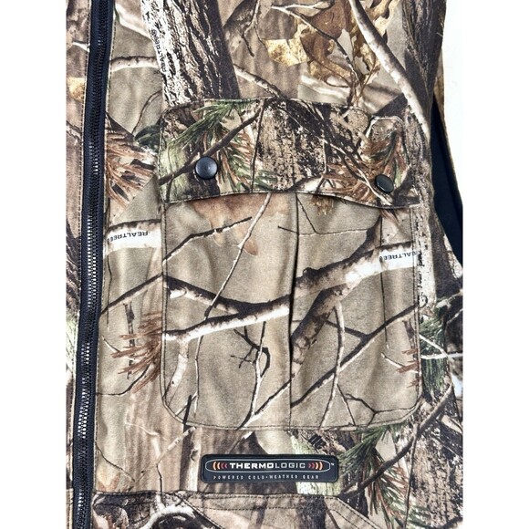 Hunting Vest XXL Cold Weather Gear Quilt Lined Game Pouch Mens Realtree Camo - Picture 5 of 16